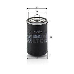 Фильтр масляный MANN-FILTER W 719/15